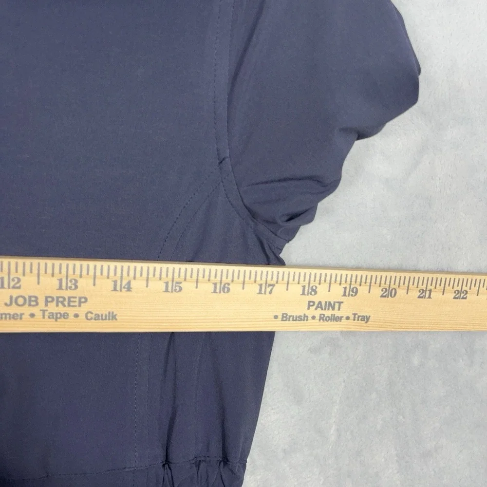 Lululemon Belle Jacket Women 2 Navy Hood Bubble Full Zip Stretch Running Outdoor
